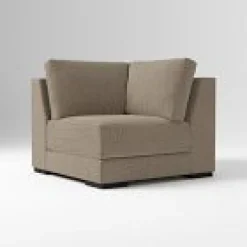 Open Box: Dalton Corner - Performance Chenille Basketweave Taupe, Black