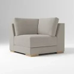 Open Box: Dalton Corner - Performance Chenille Tweed Silver, Almond