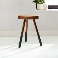 Open Box: Dining Stool - Walnut, Black