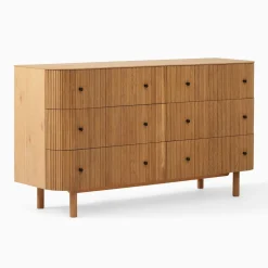 Open Box: Ellington 6-Drawer Dresser (60") - Blonde, Bronze