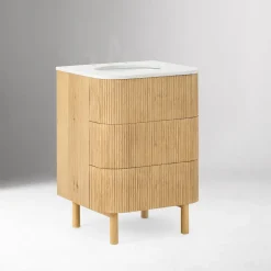 Open Box: Ellington Single Bathroom Vanity (24") - Blonde, No Hardware