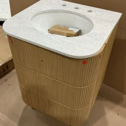 Open Box: Ellington Single Bathroom Vanity (24") - Blonde, No Hardware