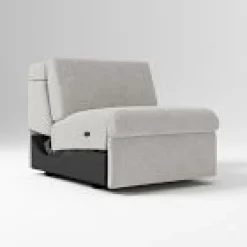 Open Box: Enzo Motion Armless Single - Performance Coastal Linen Storm Gray