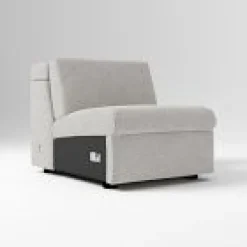 Open Box: Enzo Non-Motion Armless Single - Performance Coastal Linen Storm Gray