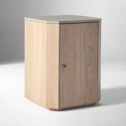 Open Box: Essex Cerused Marble Nightstand (18") - Cove
