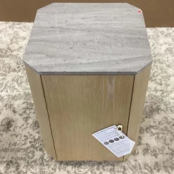 Open Box: Essex Cerused Marble Nightstand (18") - Cove