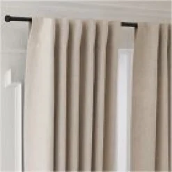 Open Box: European Flax Linen Blackout Curtain (108"W x 118"L) - Natural Flax