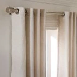 Open Box: European Flax Linen Blackout Grommet Curtain (48"W x 96"L) - Natural Flax