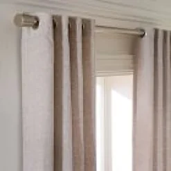 Open Box: European Flax Linen Blackout Grommet Curtain (48"W x 96"L) - Olive Melange
