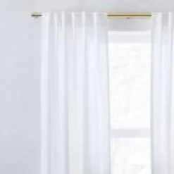 Open Box: European Flax Linen Curtain (60"W x 101"L) - White