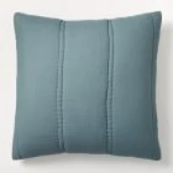 Open Box: European Flax Linen Sham, Euro - Ocean