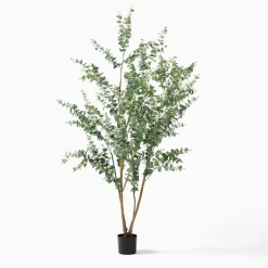 Open Box: Faux Potted Eucalyptus Tree (8')