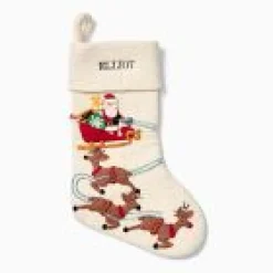 Open Box: Felt Santa & Sleigh Stocking
