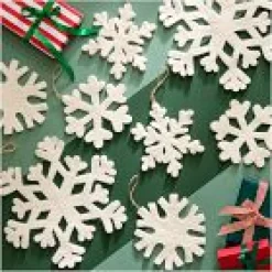 Open Box: Felt Snowflake Ornaments (Set of 8)