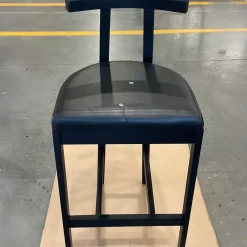 Open Box: Flint leather Bar Stool - Black