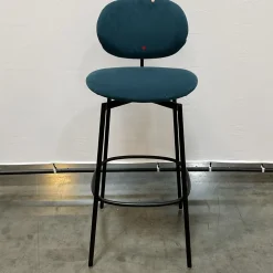 Open Box: Flynn Bar Stool (30") - Performance Velvet Petrol, Dark Bronze
