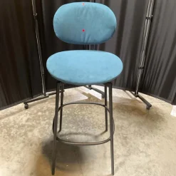 Open Box: Flynn Bar Stool (30") - Performance Velvet Petrol, Dark Bronze