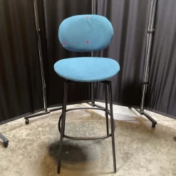 Open Box: Flynn Bar Stool (30") - Performance Velvet Petrol, Dark Bronze