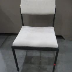 Open Box: Freeman Pivot Back Dining Chair - Performance Distressed Velvet Sand, Textured Antique Bronze