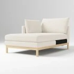 Open Box: Hargrove Left Arm Chaise - Performance Coastal Linen Dune, Alabaster