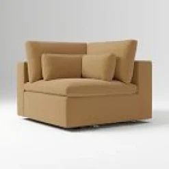 Open Box: Harmony Modular Corner - Astor Velvet Golden Oak