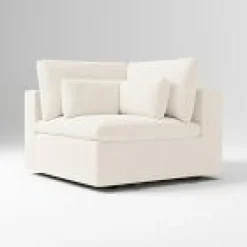 Open Box: Harmony Modular Corner - Performance+ Basket Slub Alabaster