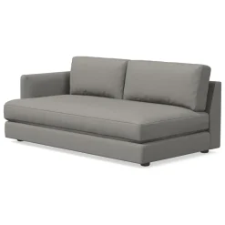 Open Box: Haven Left-Arm 2 Seater Sofa Bench - Performance Washed Canvas Storm Gray