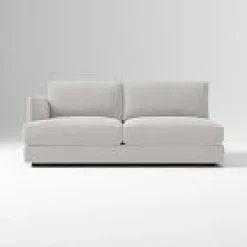 Open Box: Haven Left-Arm 2 Seater Sofa - Performance Washed Canvas Frost Gray