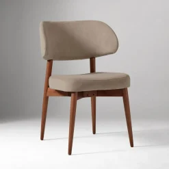 Open Box: Hyde Dining Chair (31.75") - Deluxe Velvet Clay, Cool Walnut