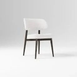 Open Box: Hyde Dining Chair - Performance Coastal Linen White, Smoked Oak