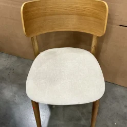 Open Box: Lalia Dining Chair - Performance Distressed Velvet Sand, Blonde