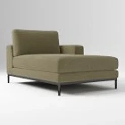 Open Box: Landon Right Arm Chaise (40") - Performance Chenille Crossweave Elm, Textured Antique Bronze