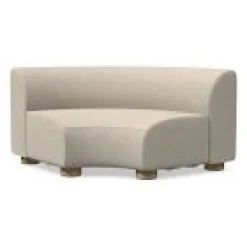 Open Box: Laurent Sectional Wedge - Performance Distressed Velvet Sand, Blonde