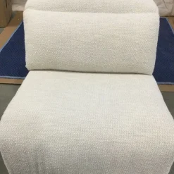 Open Box: Leo Motion Reclining Armless Single - Yarn Dyed Boucle Alabaster