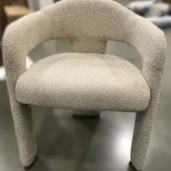 Open Box: McClaine Dining Chair - Performance Cozy Boucle Stone, Burnt Wax