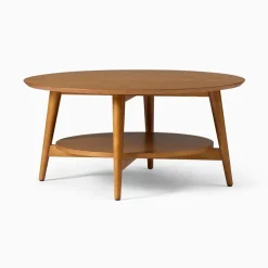 Open Box: Mid-Century Round Coffee Table (36") - Acorn