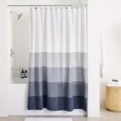Open Box: Organic Dobby Ombre Shower Curtain - Indigo