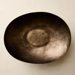 Open Box: Organic Metal Bowl, Extra Large (21"W x 16.75"D) - Dark Brass