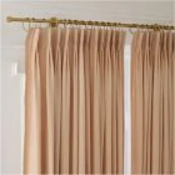 Open Box: Pleated European Flax Linen Light Filtering Curtain (48"W x 84"L) - Balsam Green