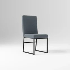 Open Box: Range High-Back Dining Chair - Performance Velvet Graphite, Dark Bronze