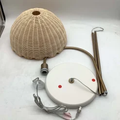 Open Box: Rattan Bubble Floor Lamp (60") - Natural, Light Bronze