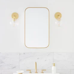Open Box: Seamless Medicine Cabinet (16.5"W x 27.5"H) - Antique Brass