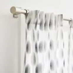 Open Box: Shaded Dot Jacquard Sheer Curtain (48"W x 96"L) - Storm Gray
