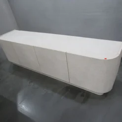 Open Box: Solstice Painted Raffia Media Console (78") - Whitewash Raffia