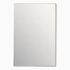Open Box: Thin Metal Rectangle Wall Mirror - Antique Brass