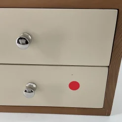 Open Box: Two-Tone Wood Jewelry Box, Double Drawer (7" x 7")