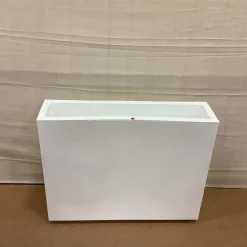 Open Box: Veradek Block Series Plastic Span Planter, Medium Span (38"W x 10"D x 30"H) - White