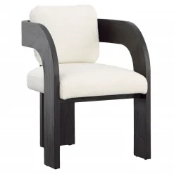 Open Box: Zaylee Upholstered Dining Chair - Black Mindi Wood
