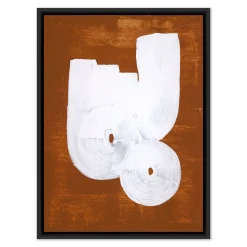 Orange Two Rounded Framed Wall Art by Black Bird Art Co.