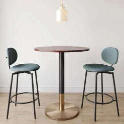 Orbit Restaurant Bar Table - Wood - Round